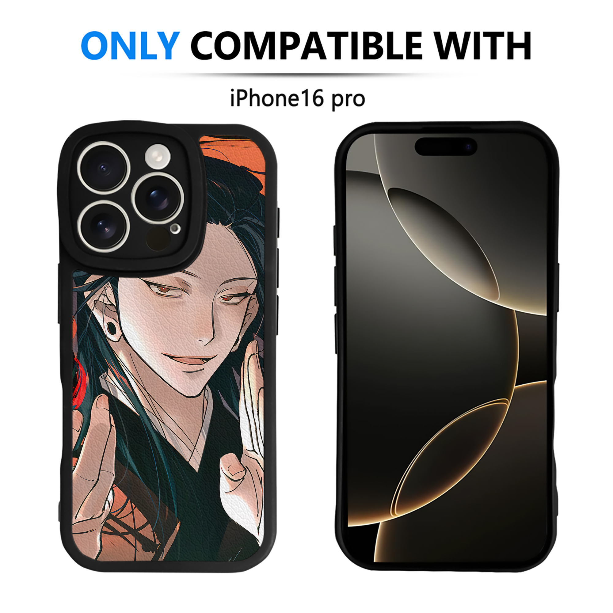 （画像用） 呪術廻戦 Jujutsu Kaisen 【iPhone 16シリーズ対応】シリコンスマホケース（レザー調） 材質：シリコン